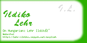 ildiko lehr business card